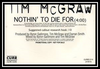 Tim McGraw - Nothin' To Die For Downnload Ringtone