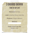 3 Doors Down - Time Of My Life Downnload Ringtone